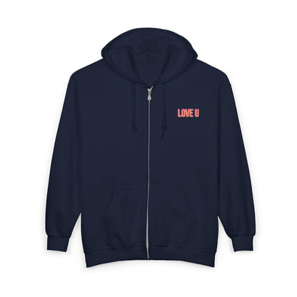 Throwback Love You Mean It  Zip-Up Hoodie