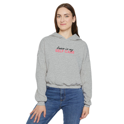 Bravo is My Self Care Cropped Hoodie - Grey