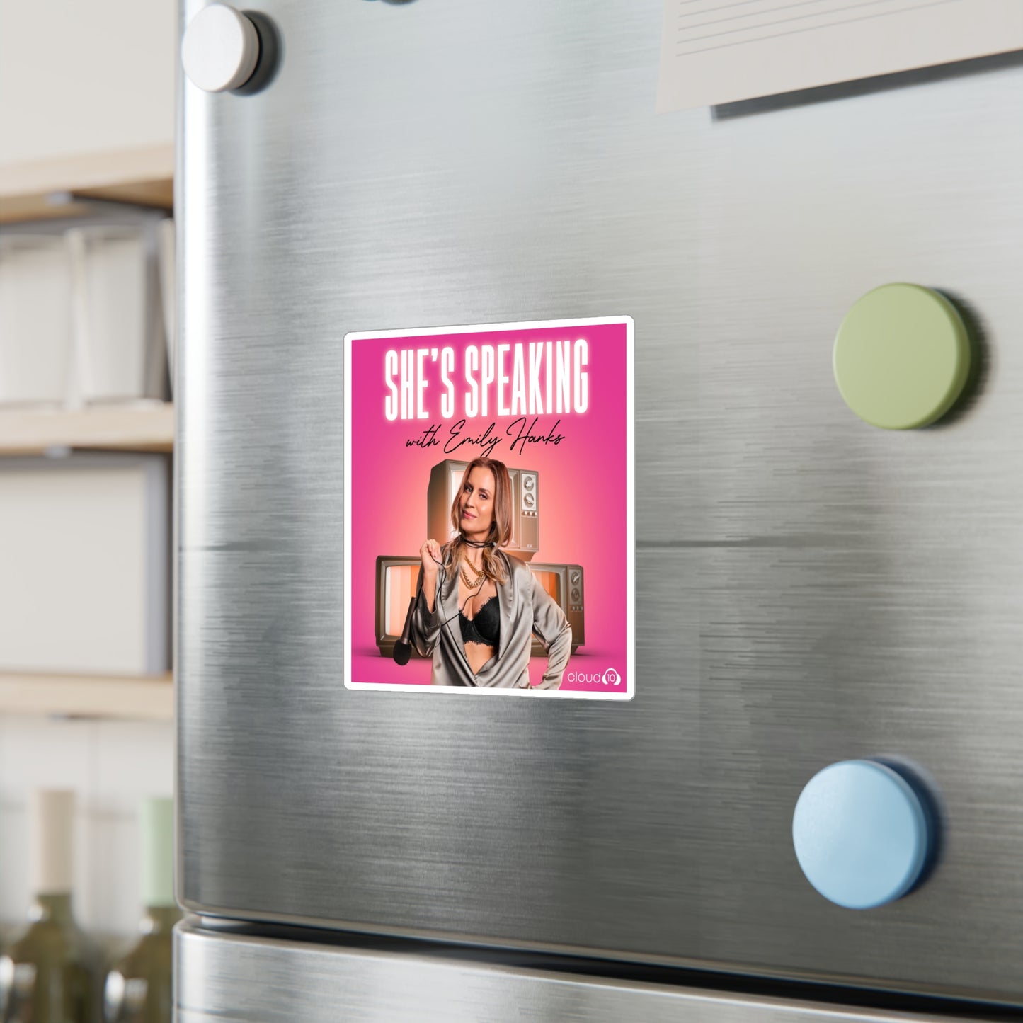She's Speaking Sticker