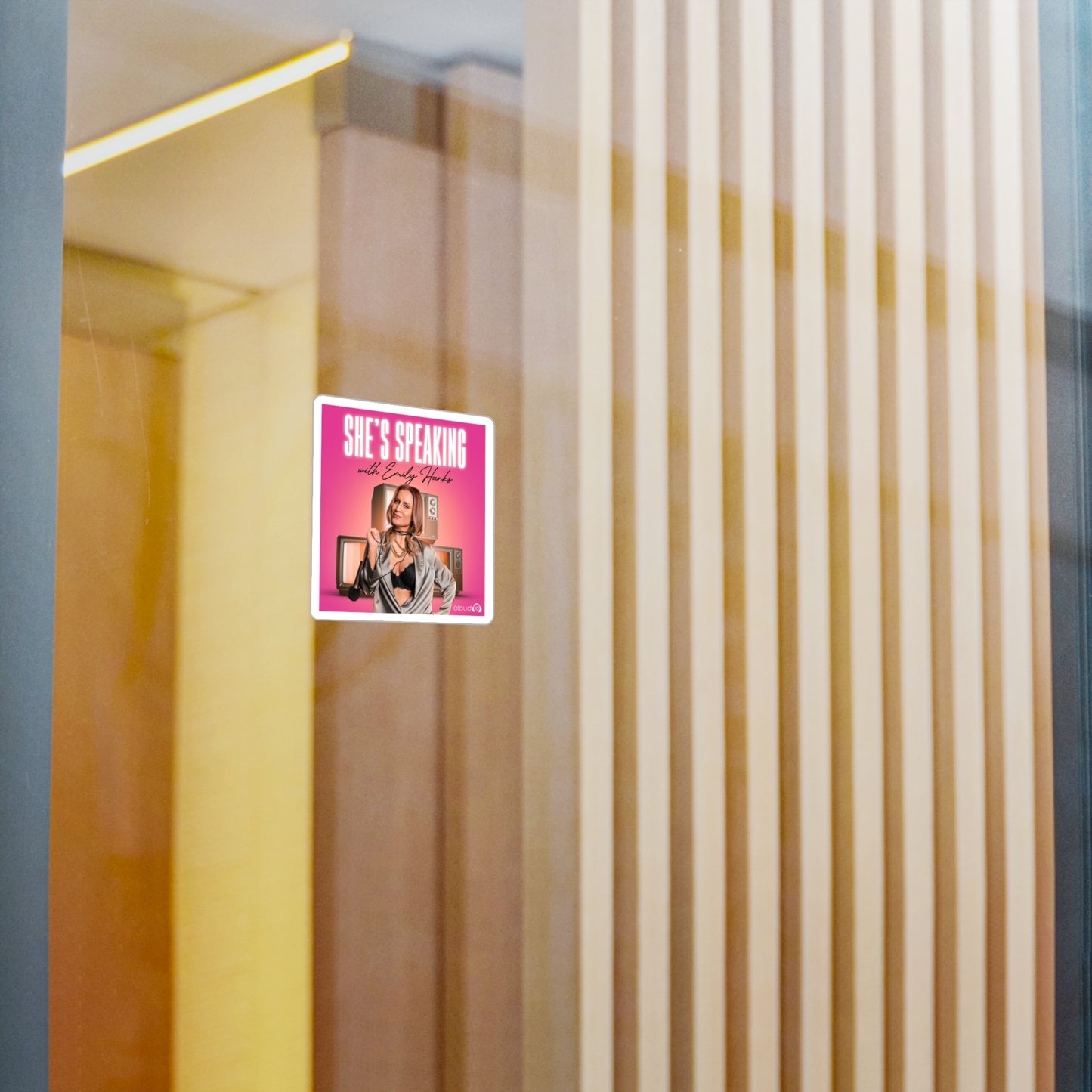 She's Speaking Sticker
