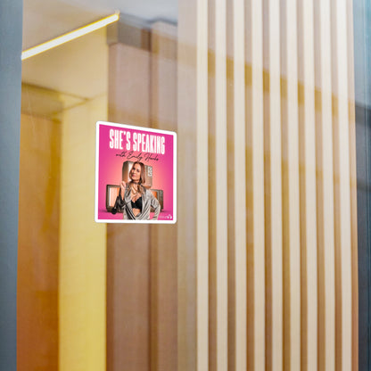She's Speaking Sticker