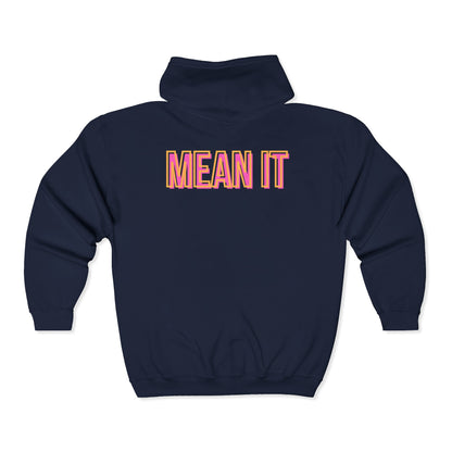 Throwback Love You Mean It  Zip-Up Hoodie