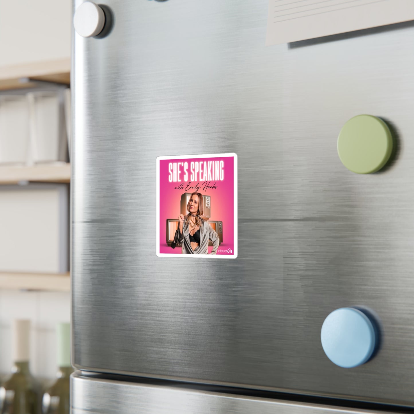 She's Speaking Sticker