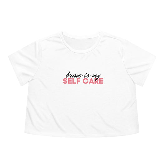 Bravo is my Self Care Cropped Tee - White