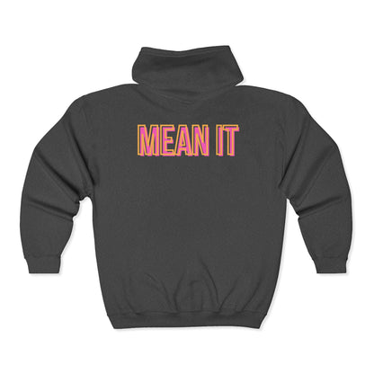 Throwback Love You Mean It  Zip-Up Hoodie