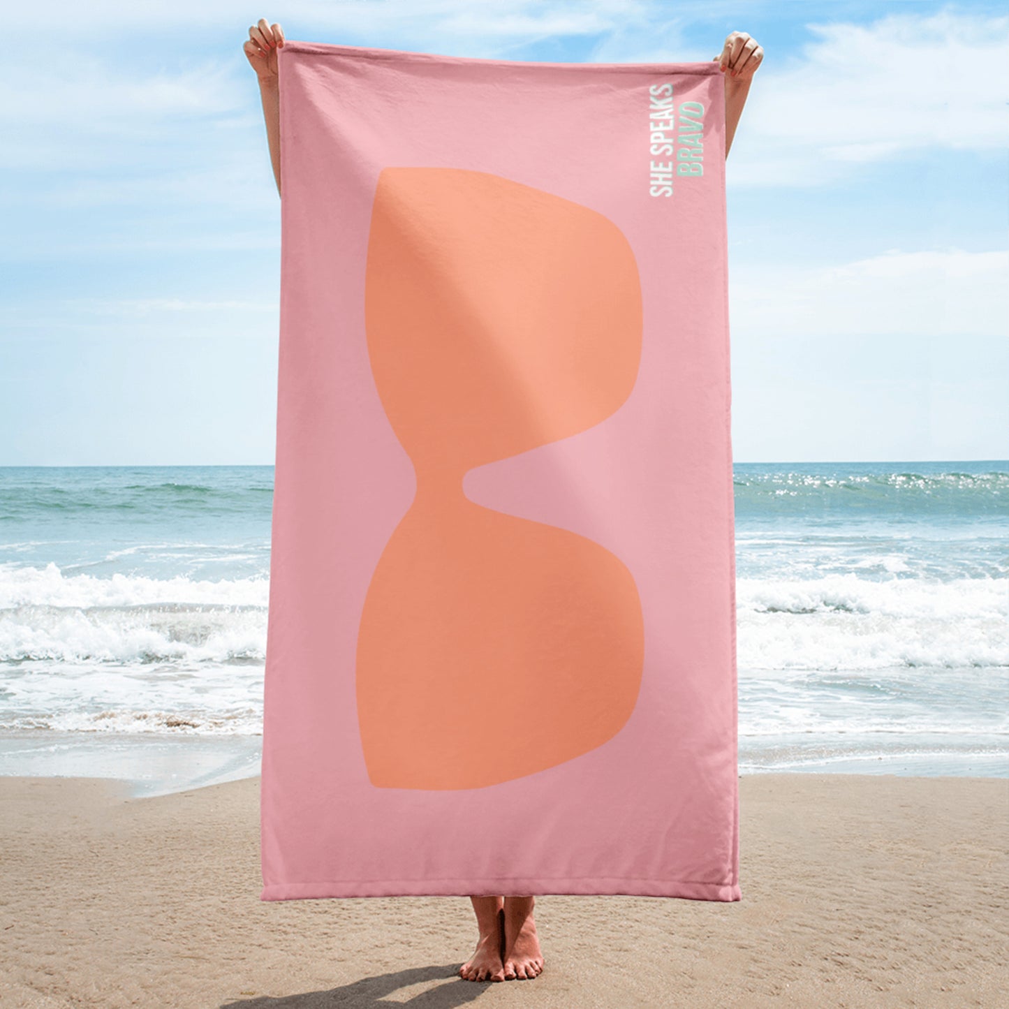 It's Giving Shades Beach Towel - Pink/Orange