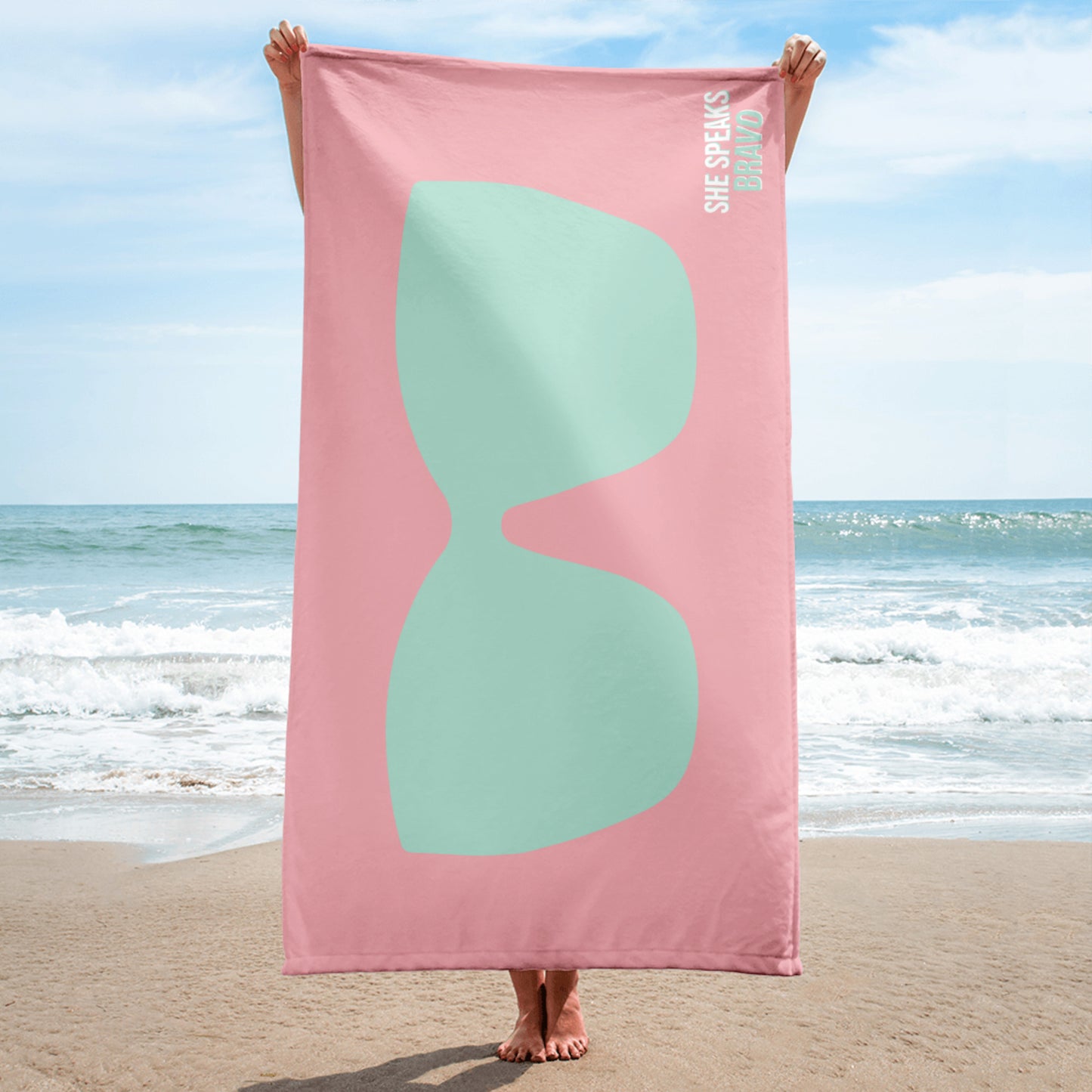 It's Giving Shades Beach Towel - Pink/Blue